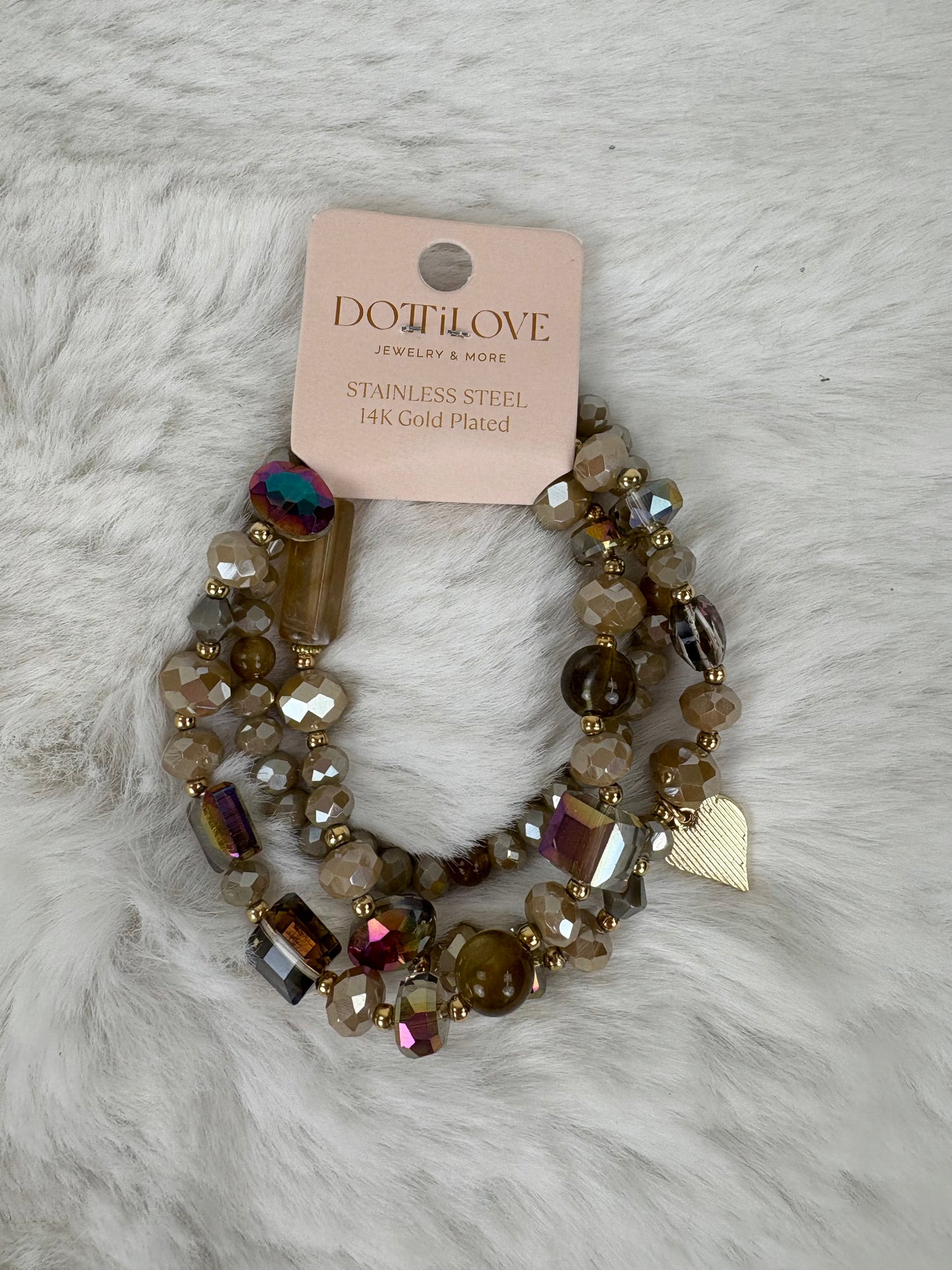 Armband-Set mit Facettenperlen