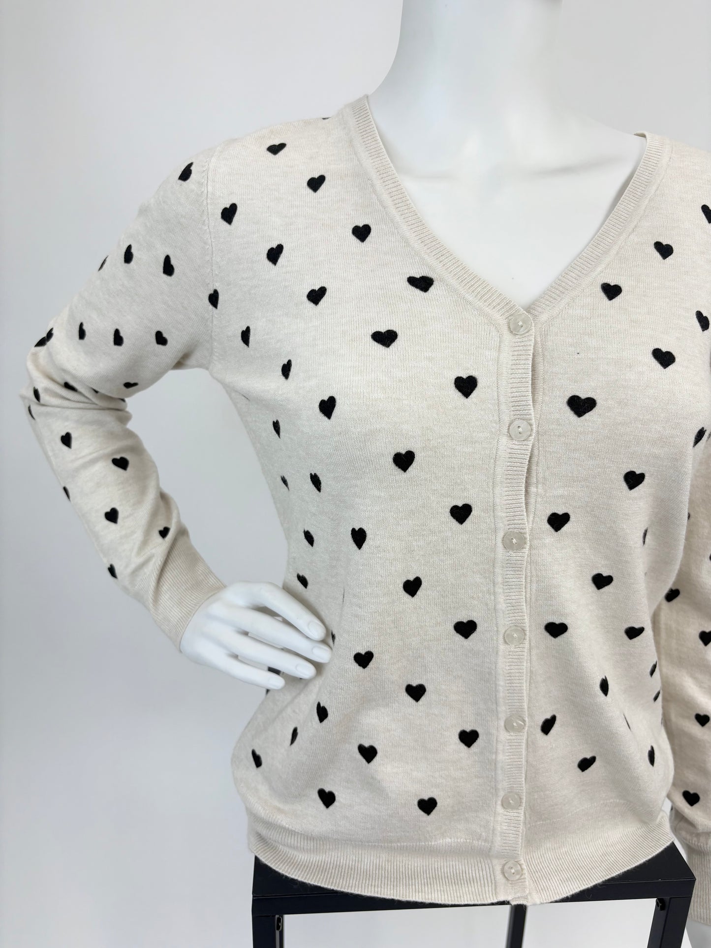 Cardigan Herz versch. Farben, Gr. 36-40