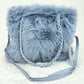 Kunstfelltasche blau