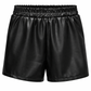 Skort Lederlook schwarz, Gr. 36-42