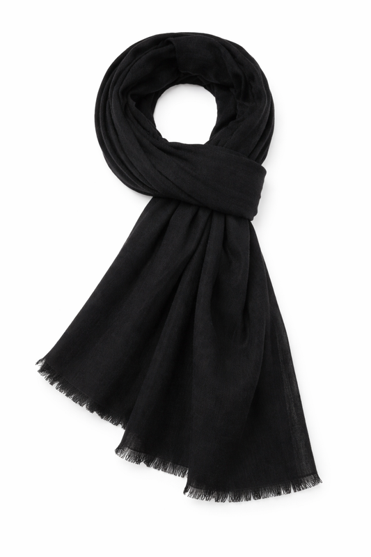 Leichter Basic-Schal schwarz