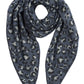Leopardenmuster Schal schwarz/blau
