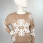 Kuschelpullover mit Schneeflockenmuster camel, Gr. 36-42