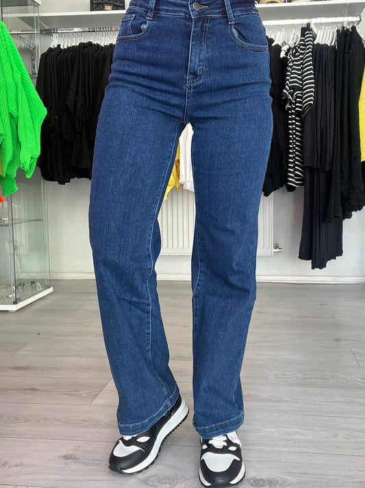 Wide-Leg Jeans dunkel, Gr. 34-42