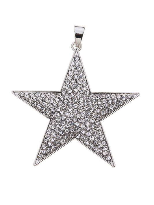 Strass-Anhänger Stern  silber