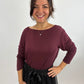 Longsleeve bordeaux, Gr. 34-40