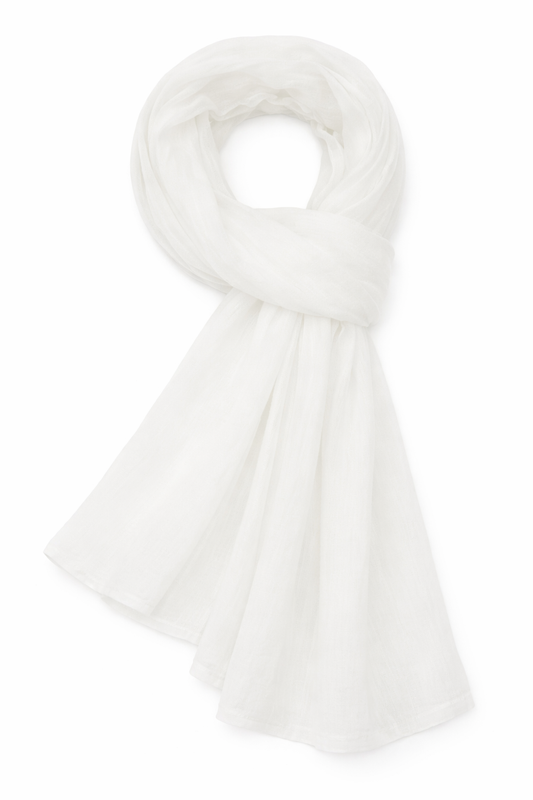Leichter Basic-Schal weiß