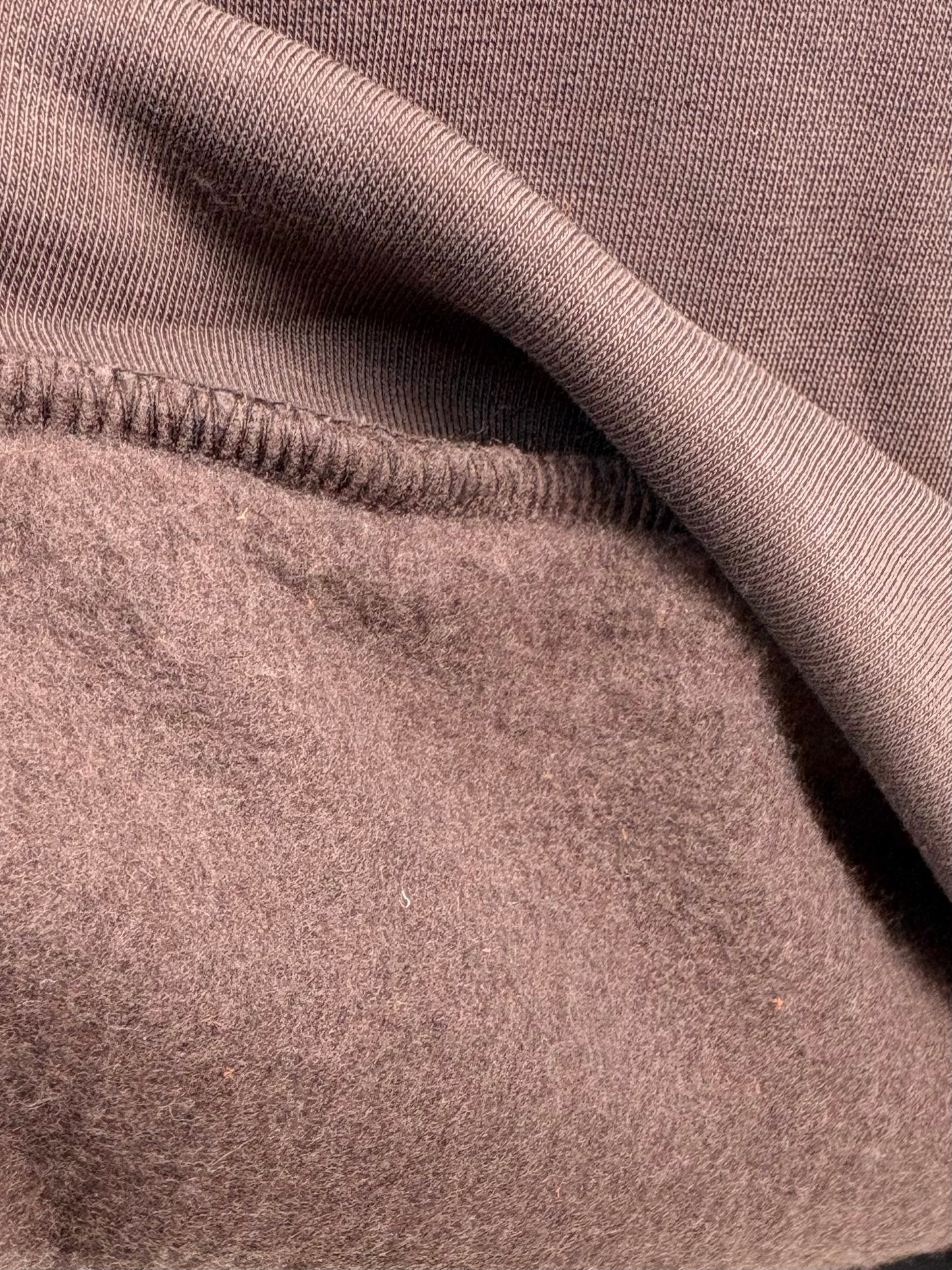 Oversized Hoodie „Namaste“ – Braun mit Leo-Print Gr. 38-44