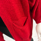 Strickcardigan kurz rot, Gr. 36-42