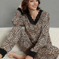 Schlafanzug  Leopard, Gr. 36-40, 3 Farben