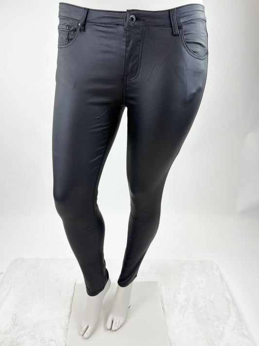 Kunstlederhose schwarz, Gr. 34-42