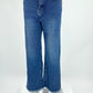Wide-Leg Jeans Fransen blau, Gr. 34-40