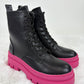 Boot schwarz/pink, Gr. 37-41