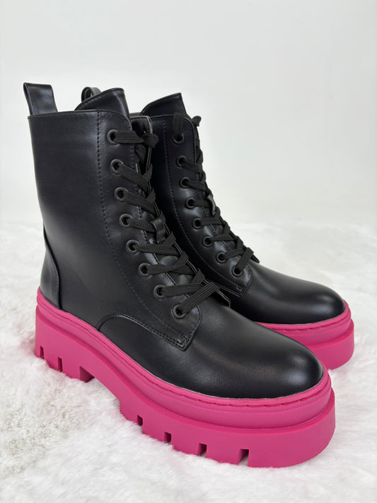 Boot schwarz/pink, Gr. 37-41