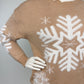 Kuschelpullover mit Schneeflockenmuster camel, Gr. 36-42