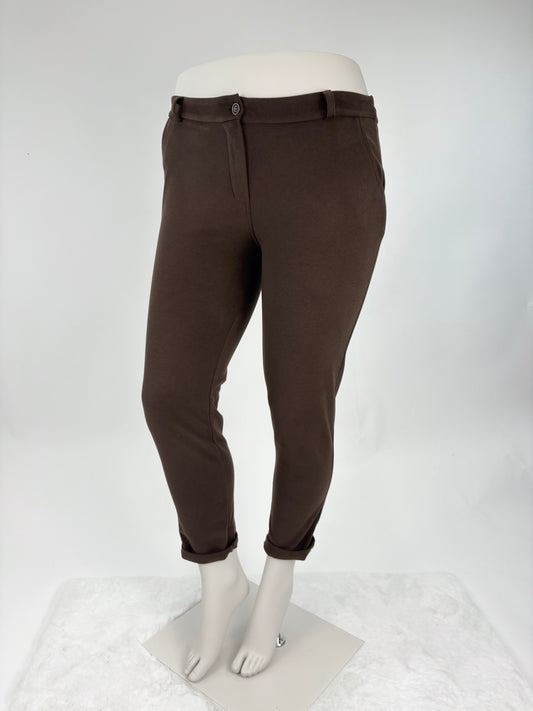 Hose mit Gürtel braun , Gr. 36-44