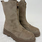 Boots Wildlederoptik taupe, Gr. 36-41