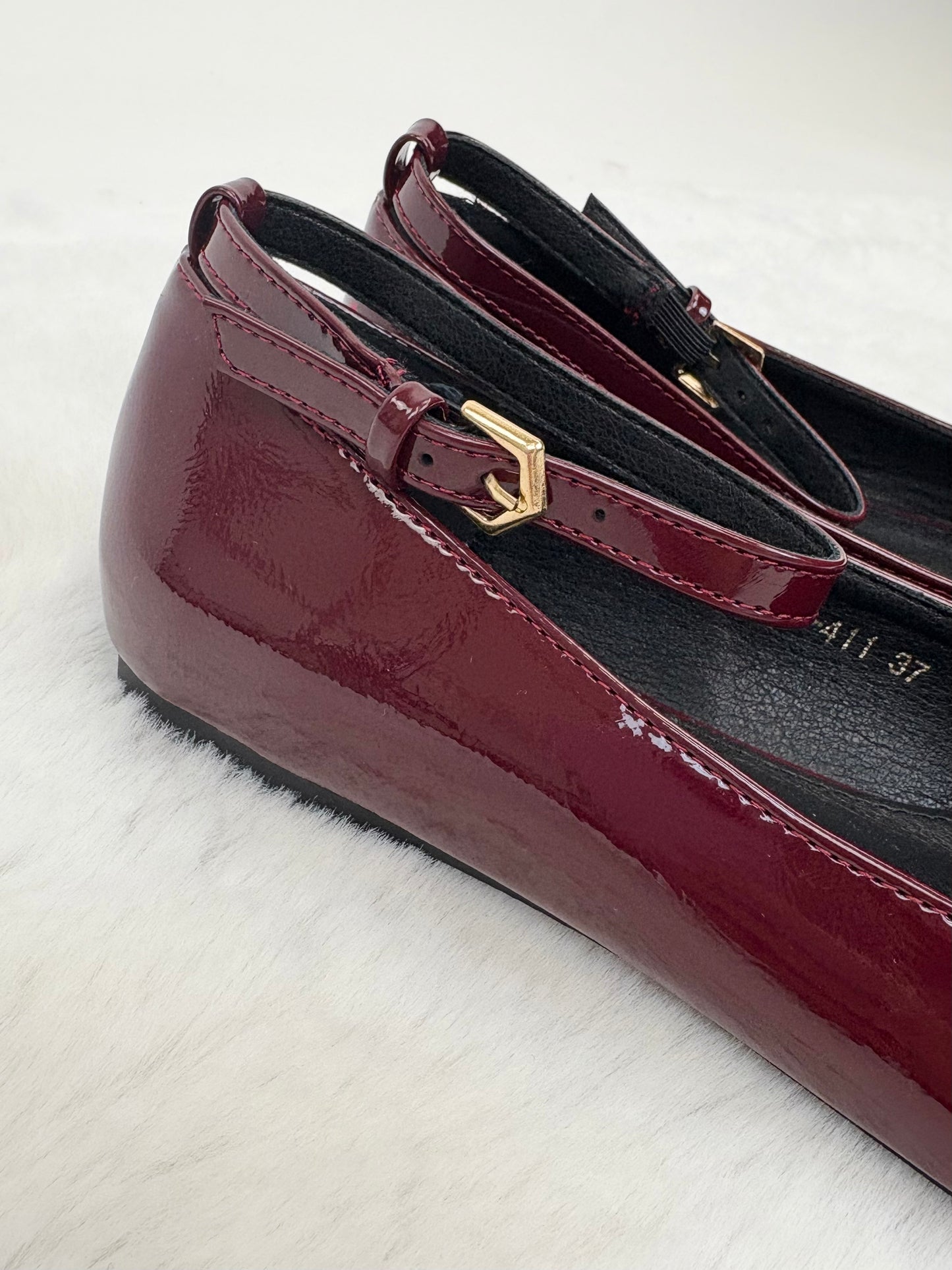 Lack-Ballerinas bordeaux, Gr. 36-41