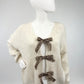 Cardigan Leo-Schleifen beige , Gr. 36-44