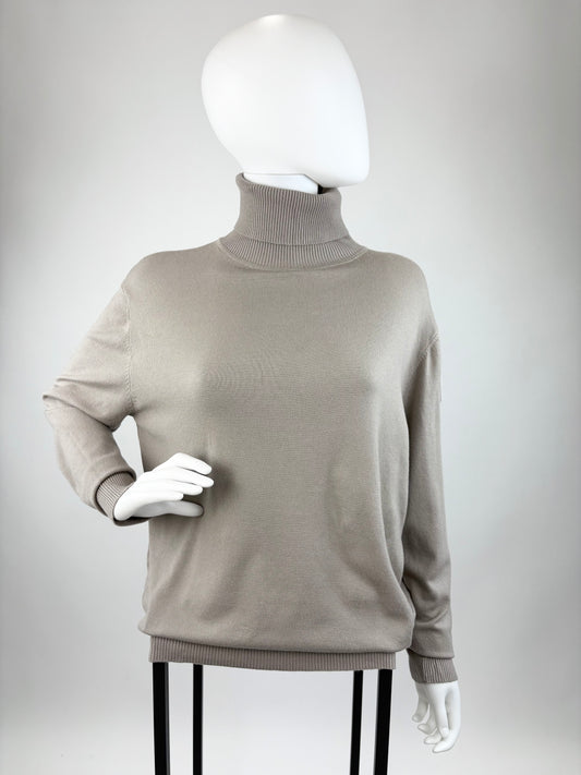 Rollkragenpullover taupe , Gr. 34-38 , 40-44