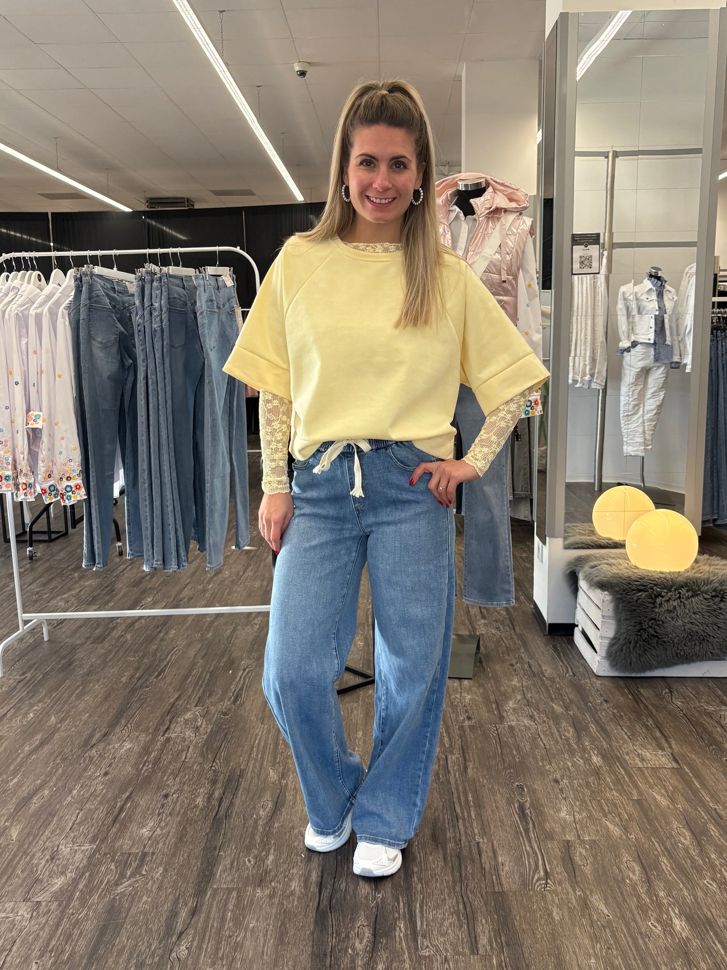 Wide Leg Jeans MBJ mit Tunnelzug, Gr. 36-46