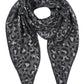 Leopardenmuster Schal schwarz/grau