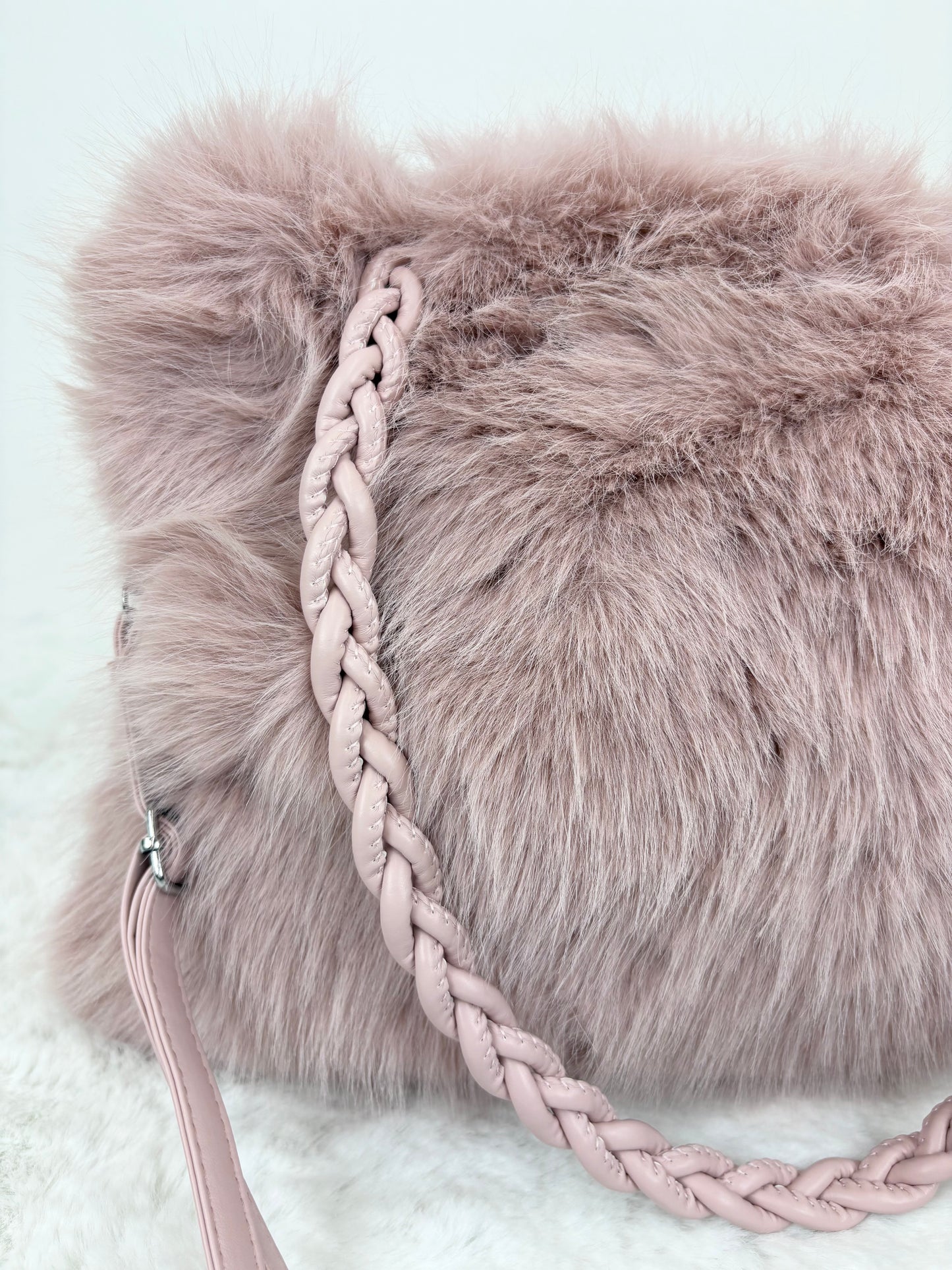 Kunstfelltasche rosa
