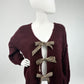 Cardigan Leo-Schleifen bordeaux, Gr. 36-44