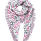 Kuscheliger XXL-Schal mit Animal-Print pink/grau