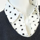 Pullover mit Polka-Dot Blusenkragen schwarz, Gr. 36-42