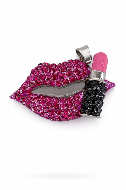 Strass Anhänger Lippe