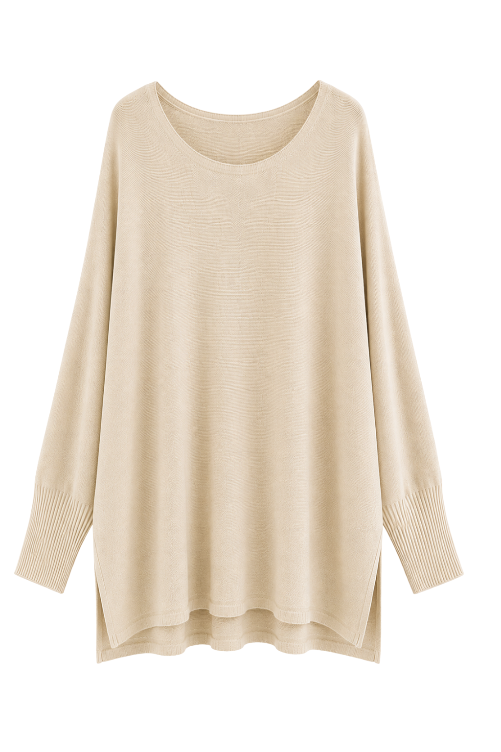 Oversize Pullover „Luna“ sand, Gr. 38-46