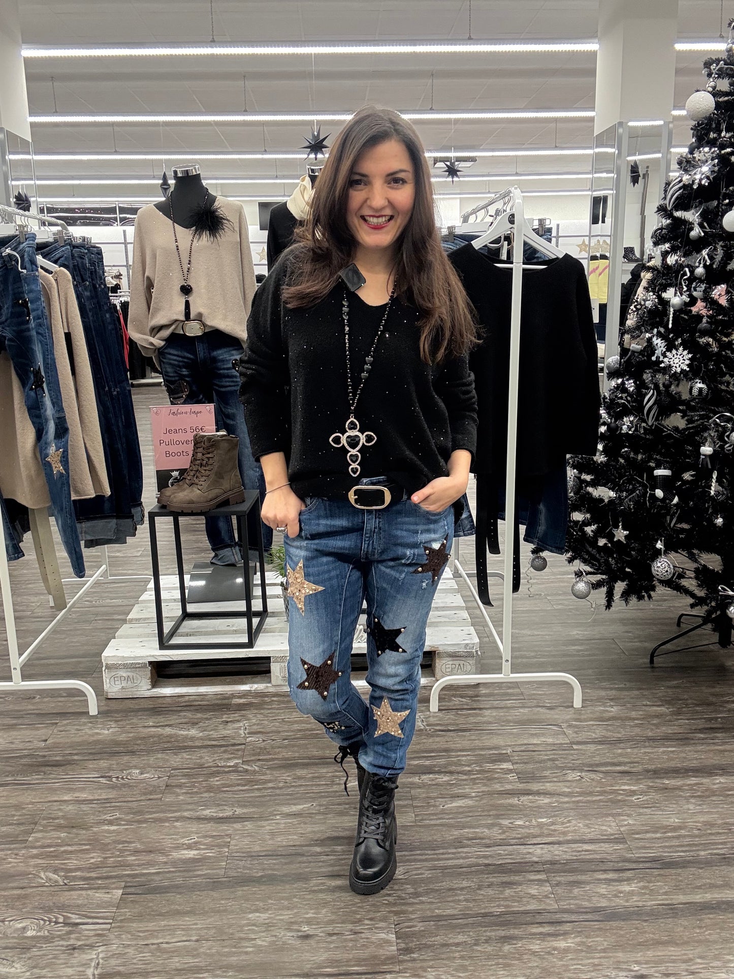 Gürtel schwarz goldene Schnalle, 85 cm-105 cm