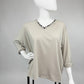 V-Neck Shirt Leo beige, Gr. 36-42