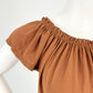 Carmenbluse cognac Gr. 34-40