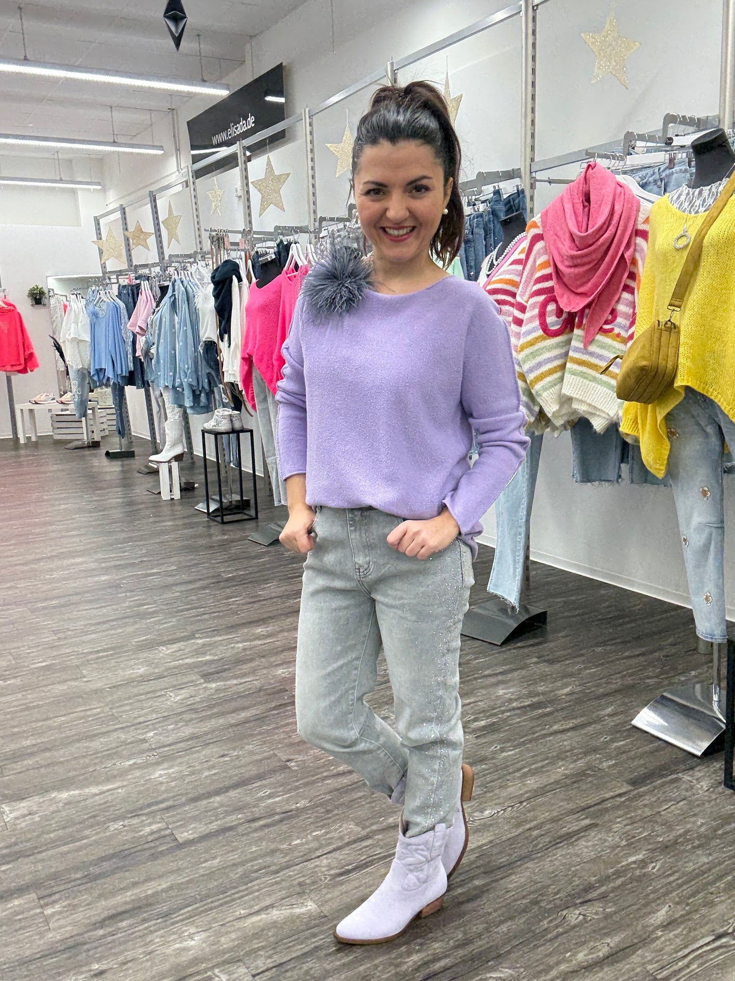 Cowboy-Boot flieder, Gr. 36-40