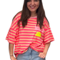 Streifen-Shirt "Ibiza" neonorange, Gr. 36-42