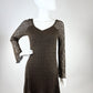 Spitzenkleid schokobraun, Gr. 34-40