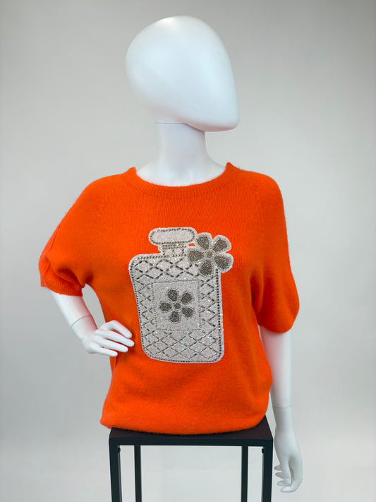 Strickshirt neonorange, Gr. 34-40