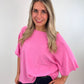 Pullover kurzarm pink, Gr. 36-44
