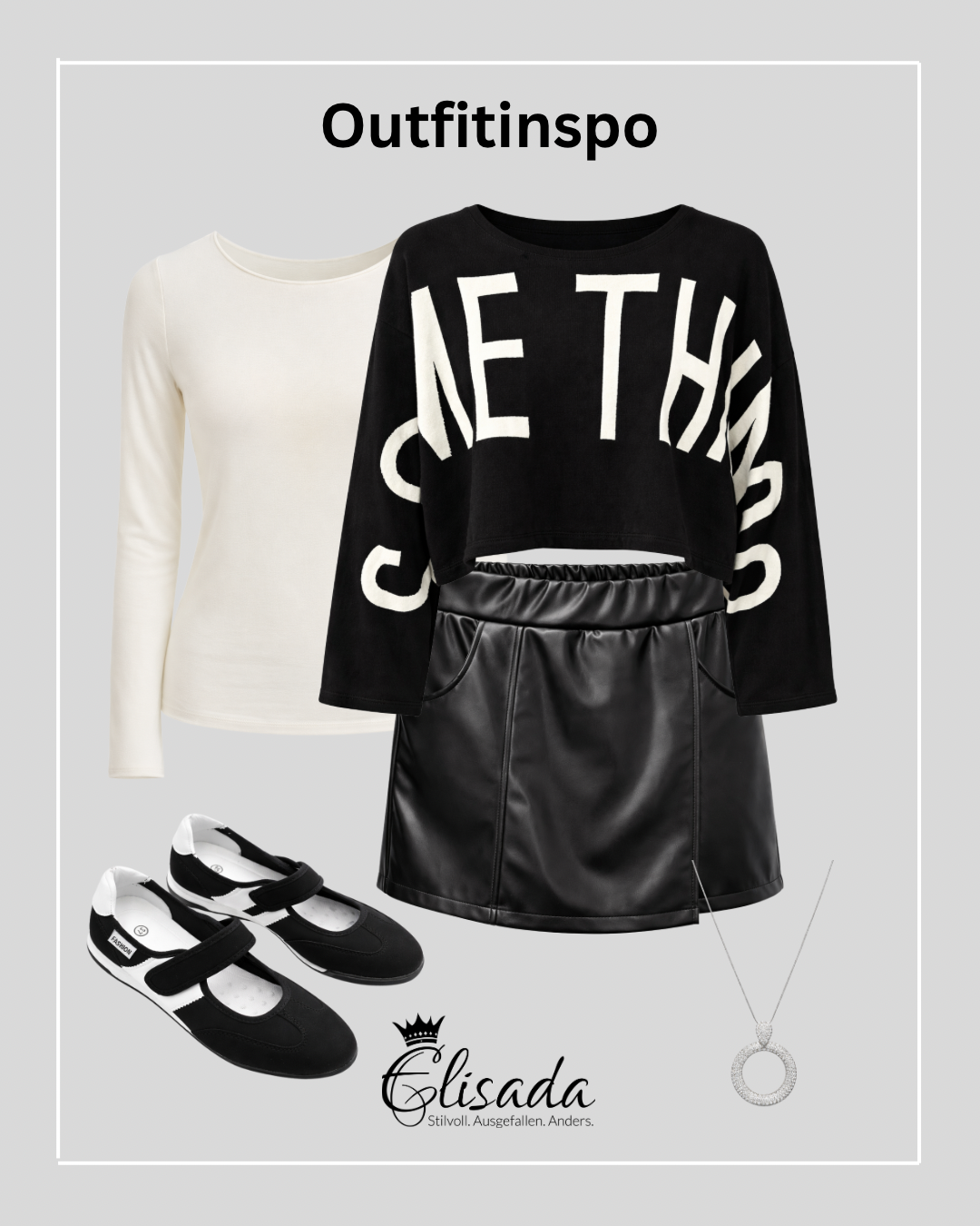 Mary Jane Sneaker schwarz/weiß, Gr. 36-41