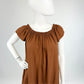 Carmenbluse cognac Gr. 34-40
