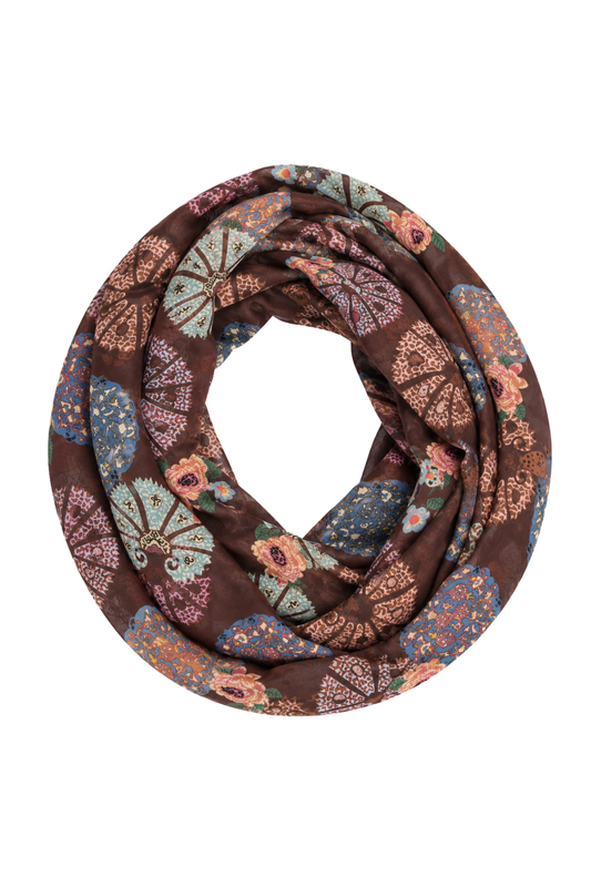 Loop-Tuch Boho Bloom braun