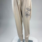 Joggerpants beige mit Blüten Gr. 36-42