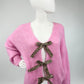 Cardigan Leo-Schleifen rosa, Gr. 36-44