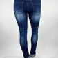 Jeans mit funkelnden Herz-Applikationen bordeaux Gr. 36-42