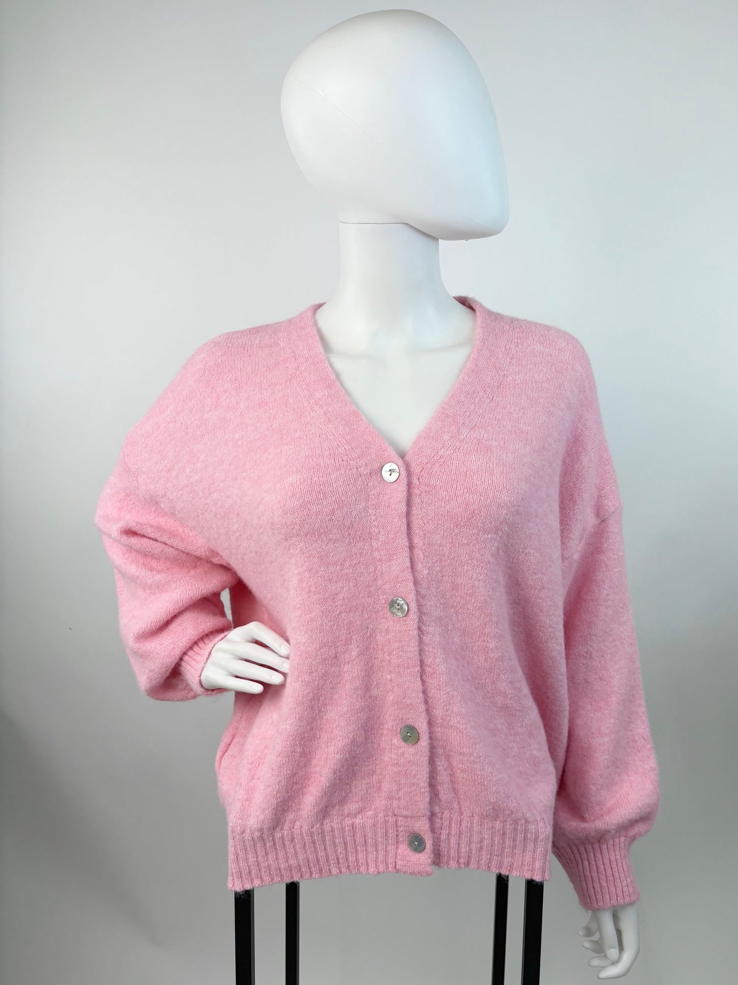 Strick-Cardigan rosa, Gr. 36-44