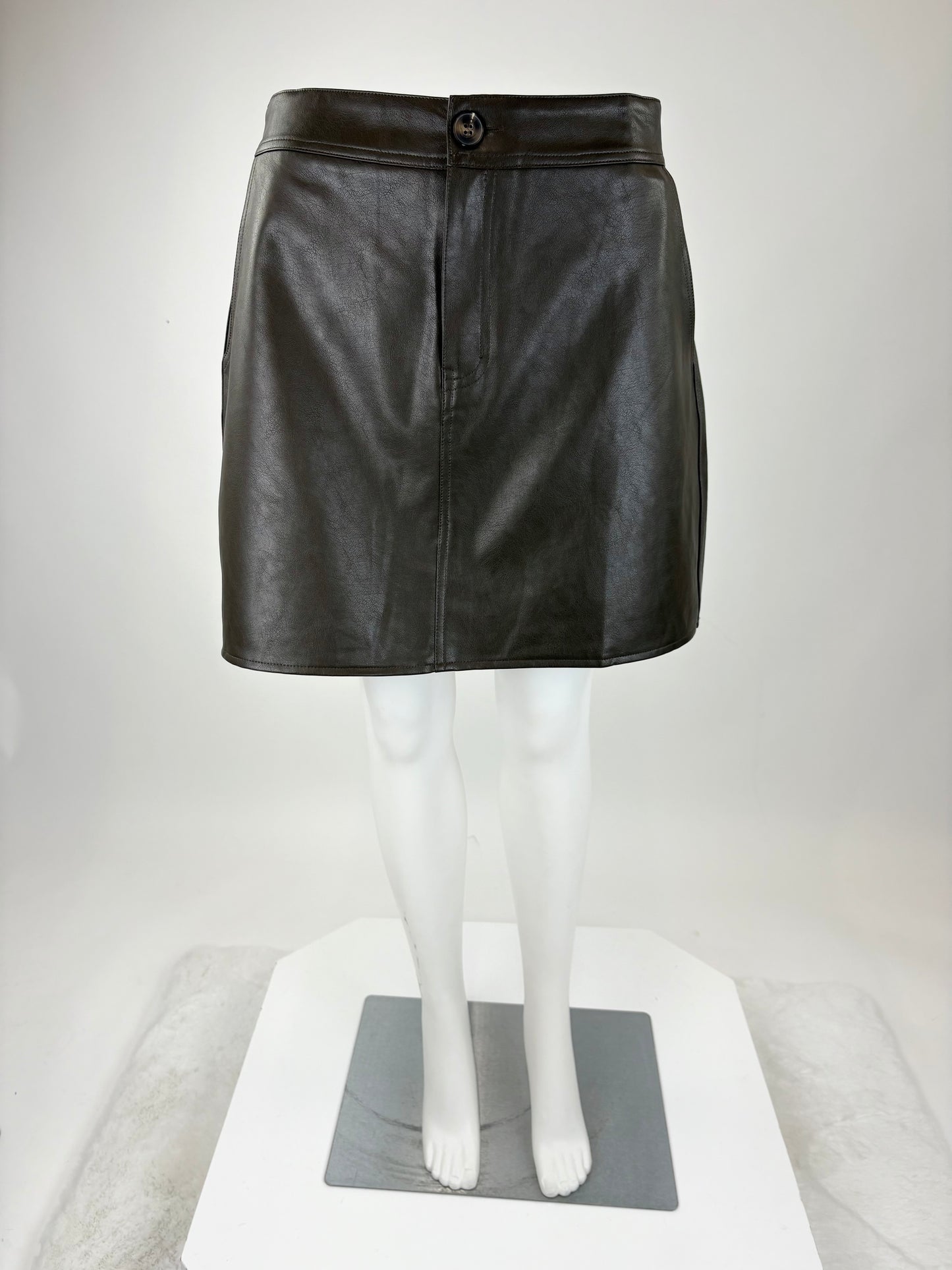 Kunstleder Rock braun, Gr. 36-40