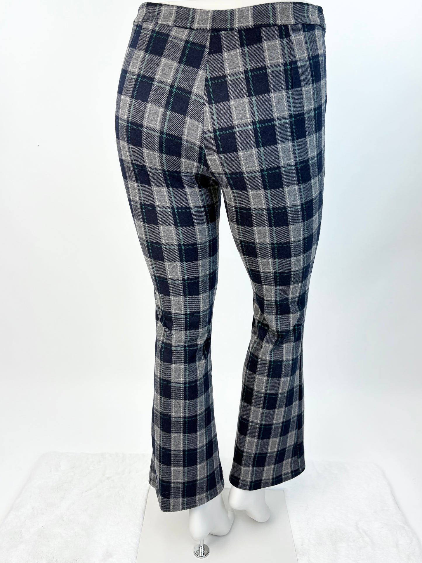 Stoffhose kariert dunkelblau/grau, Gr. 36-40