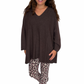 Pullover Mila V-Ausschnitt schokobraun, Gr. 38-46